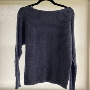 Periwinkle Textured Boatneck Pullover Sweater